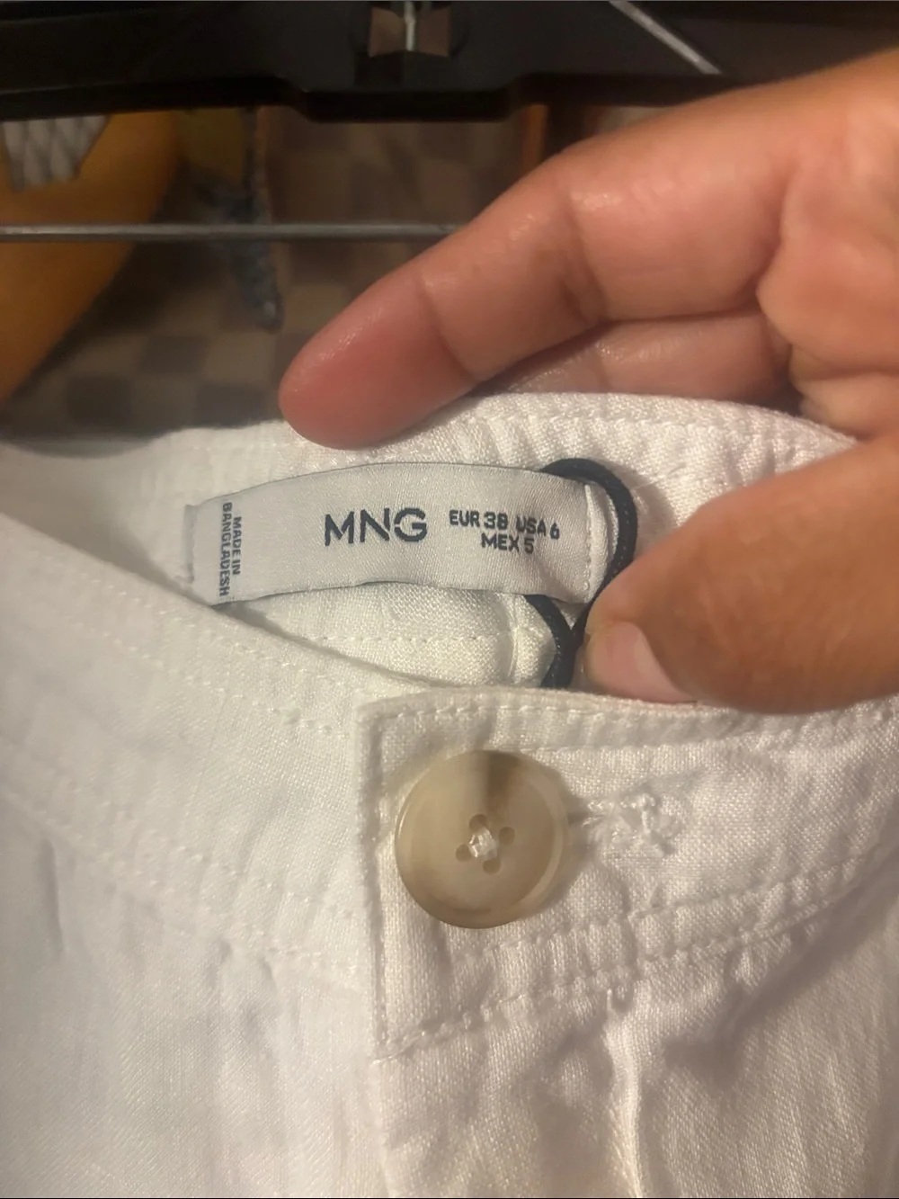 MING White Wide-Leg Linen Chinos
